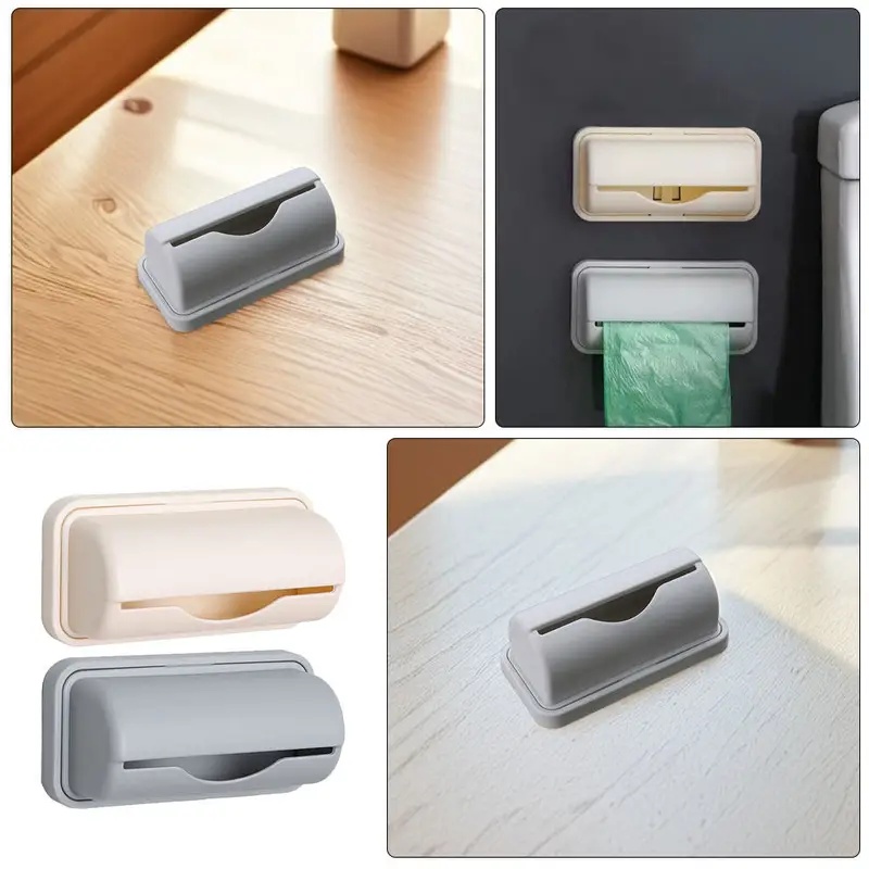 Kitchen Appliances Cabinet - 1/2/3/4Pcs Dispenser Kantong Sampah Dinding, Organizer