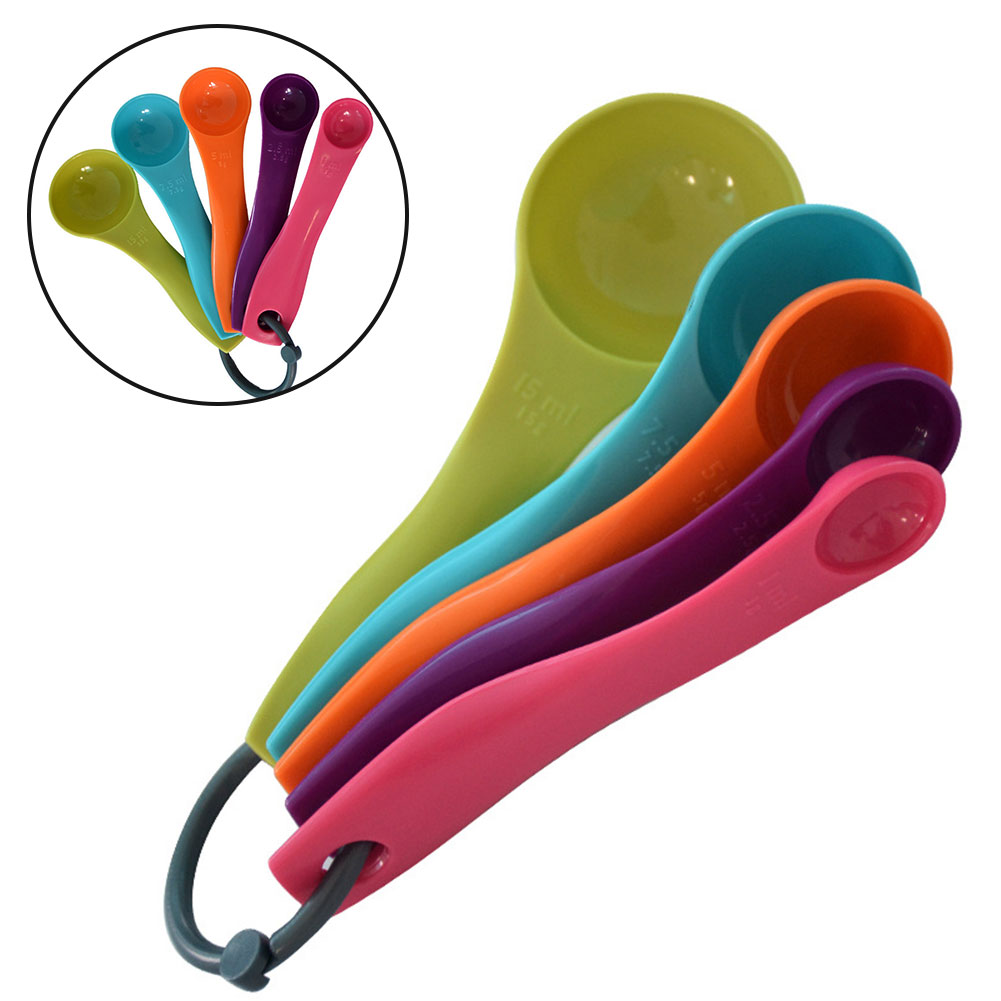 Kitchen Appliances Manufacturers - 5-Piece Sendok Minyak Garam Warna-warni Perlengkapan