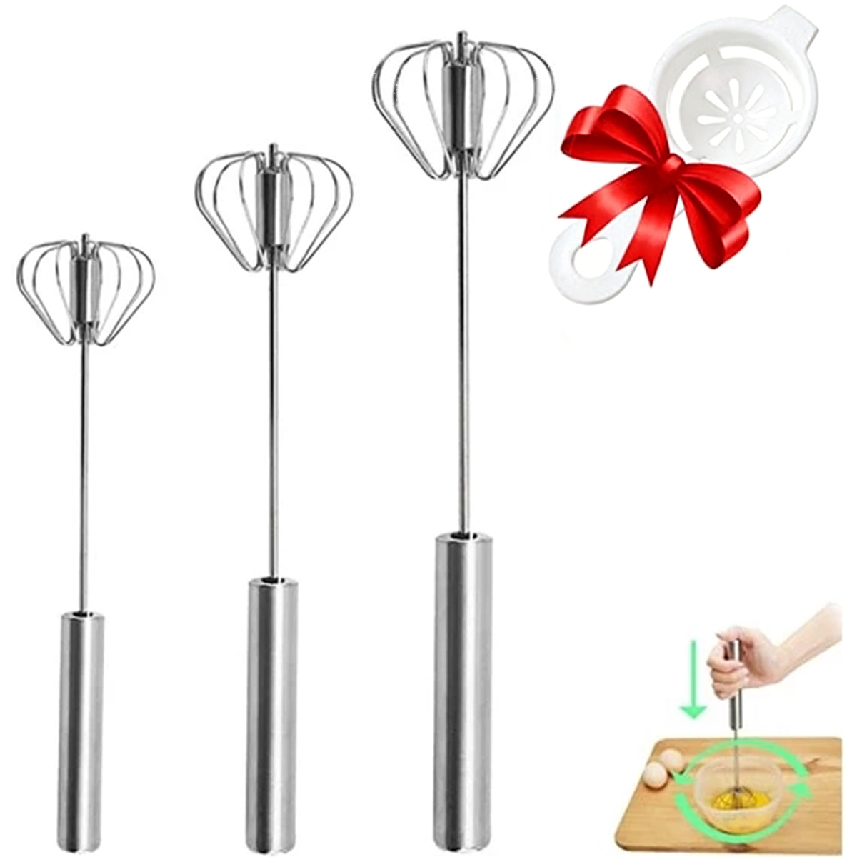 1/3 Buah Pengocok Telur Baja T - Kitchen Appliances Electronics ulasan dan harga